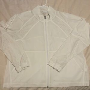 White Calia full-zip lightweight jacket